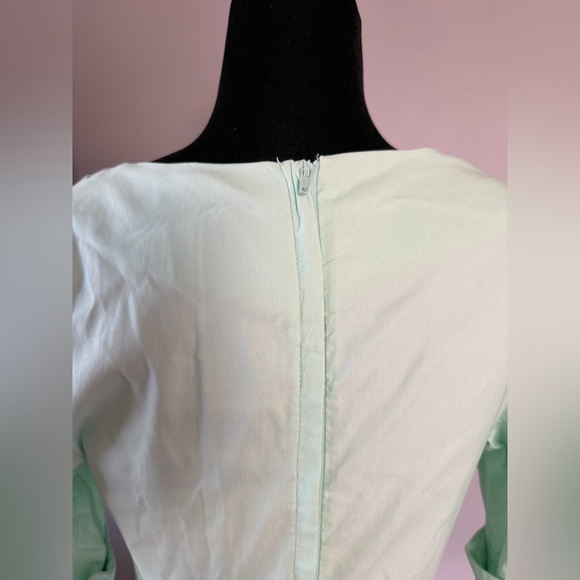 UNIQUE VINTAGE Mint Green Wrap Dress - Picture 6 of 11